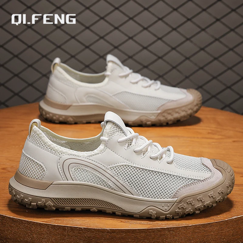 

Summer New Fashionable Casual Shoes Men's Mesh Breathable Comfortable Shoes Outdoor Mountaineering and Hiking Footwear