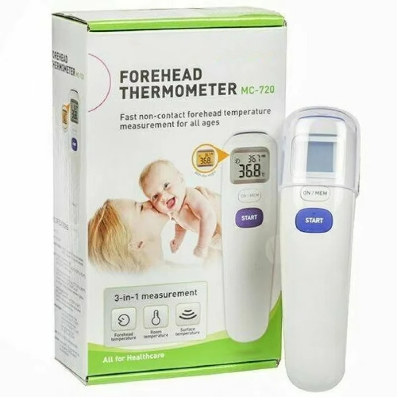 

Новый оригинальный бесконтактный цифровой инфракрасный термометр для лба MC 720, 3-в-1 измерение, в наличии на складе
