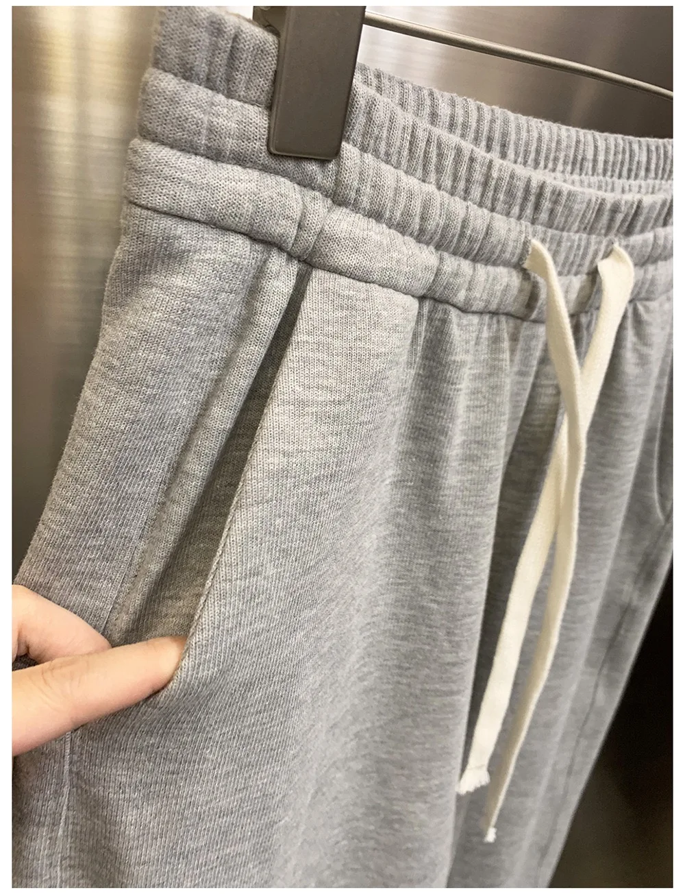 Herbst 2025 Lässige Sportliche Dstring-Hose mit Elastischem Bund, Asymmetrischer Hoher Taille und Geradem Bein, Premium-Damenhose