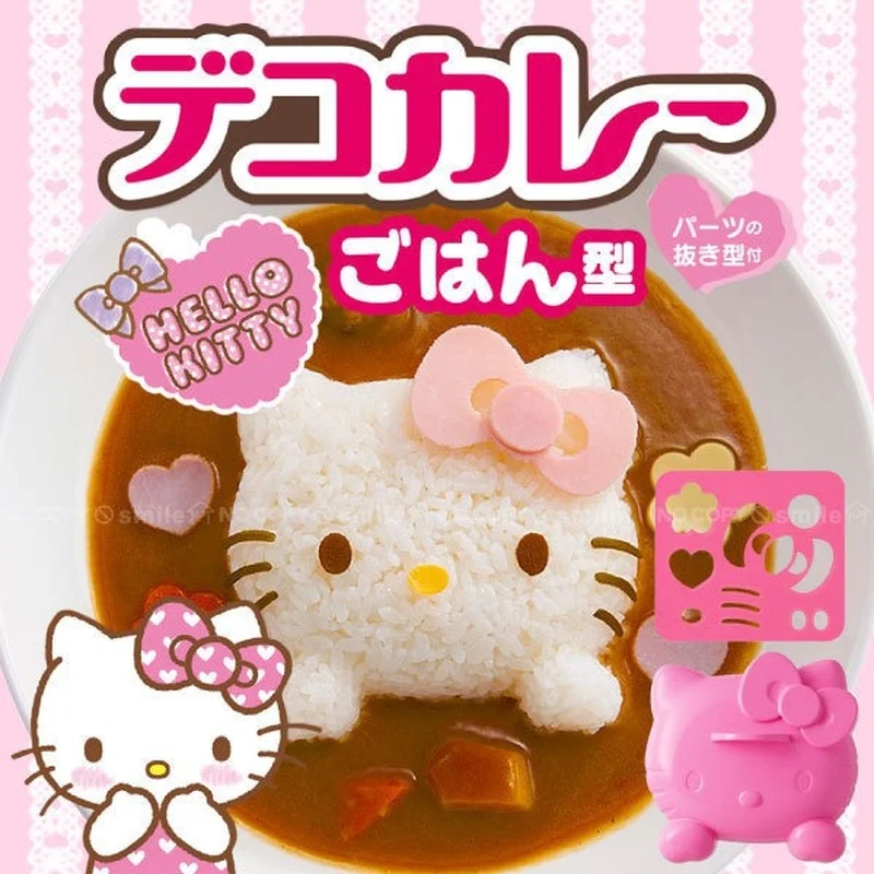 Hello Kitty Rice Ball Mold Kawaii DIY Sushi Mold Onigiri Creative Kt Cat Kitchen Curry Rice Sushi Making Tools Bento Accessories