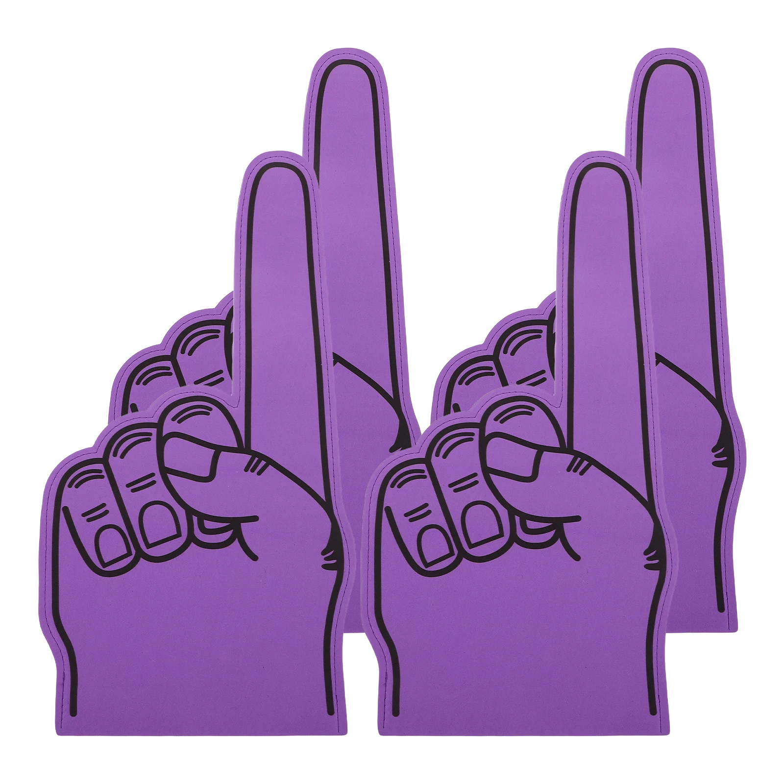 

4 Pcs Cheerleading Finger Cots Fingers Cheering Football Gloves Purple Hand Prop