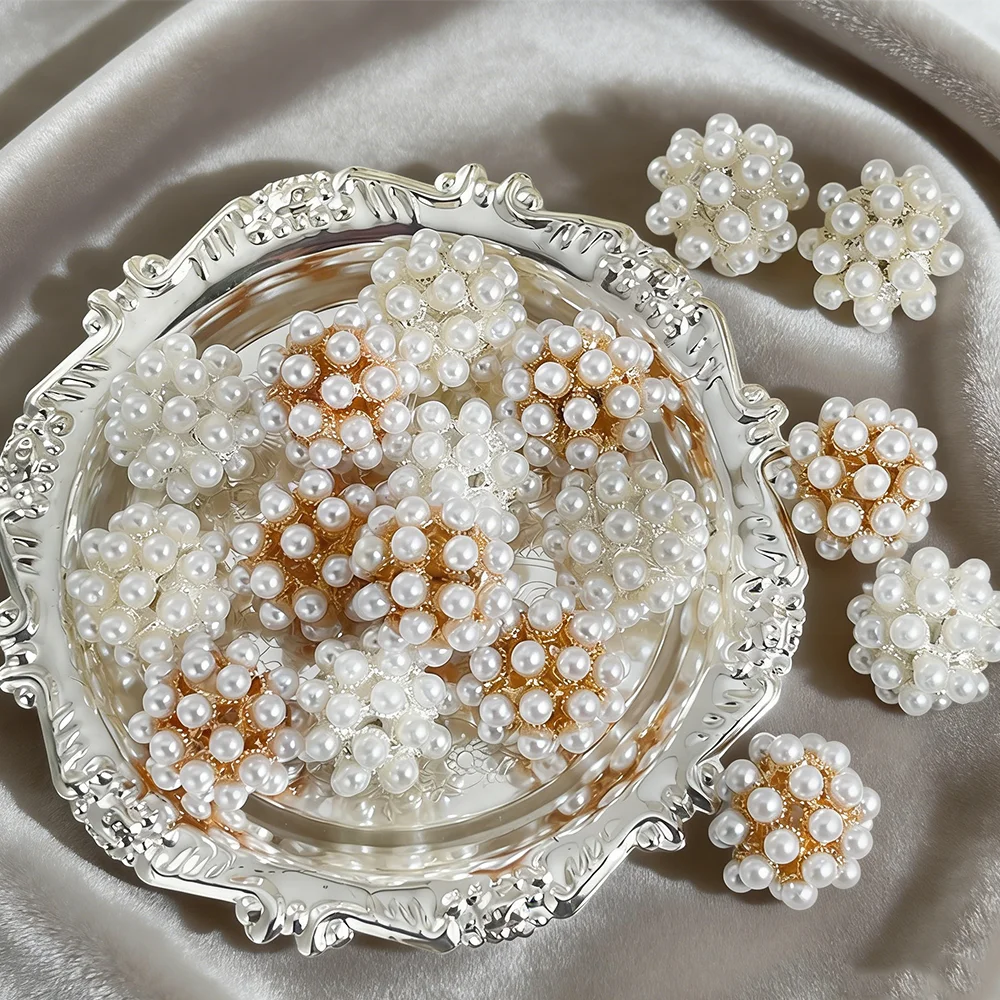 

Cordial Design 50Pcs 20*20mm Round Faux Pearl Beads for Jewelry Making Handmade Components