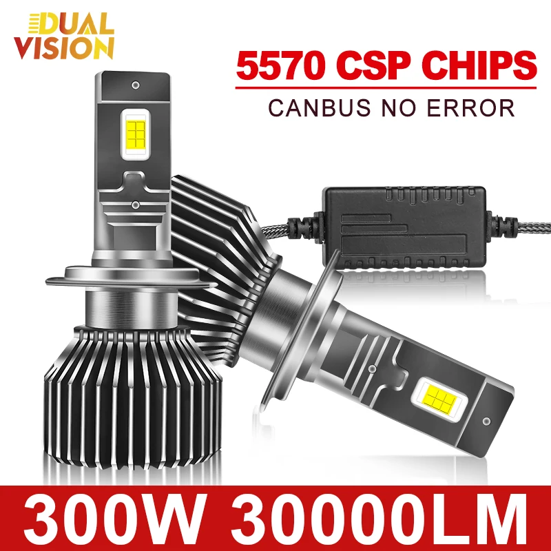 

H4 H7 LED Canbus H11 H1 9005 HB3 9006 HB4 9012 Светодиодные фары высокой мощности 300 Вт 30000LM 6000K Белые автомобильные фары Противотуманные фары 12 В