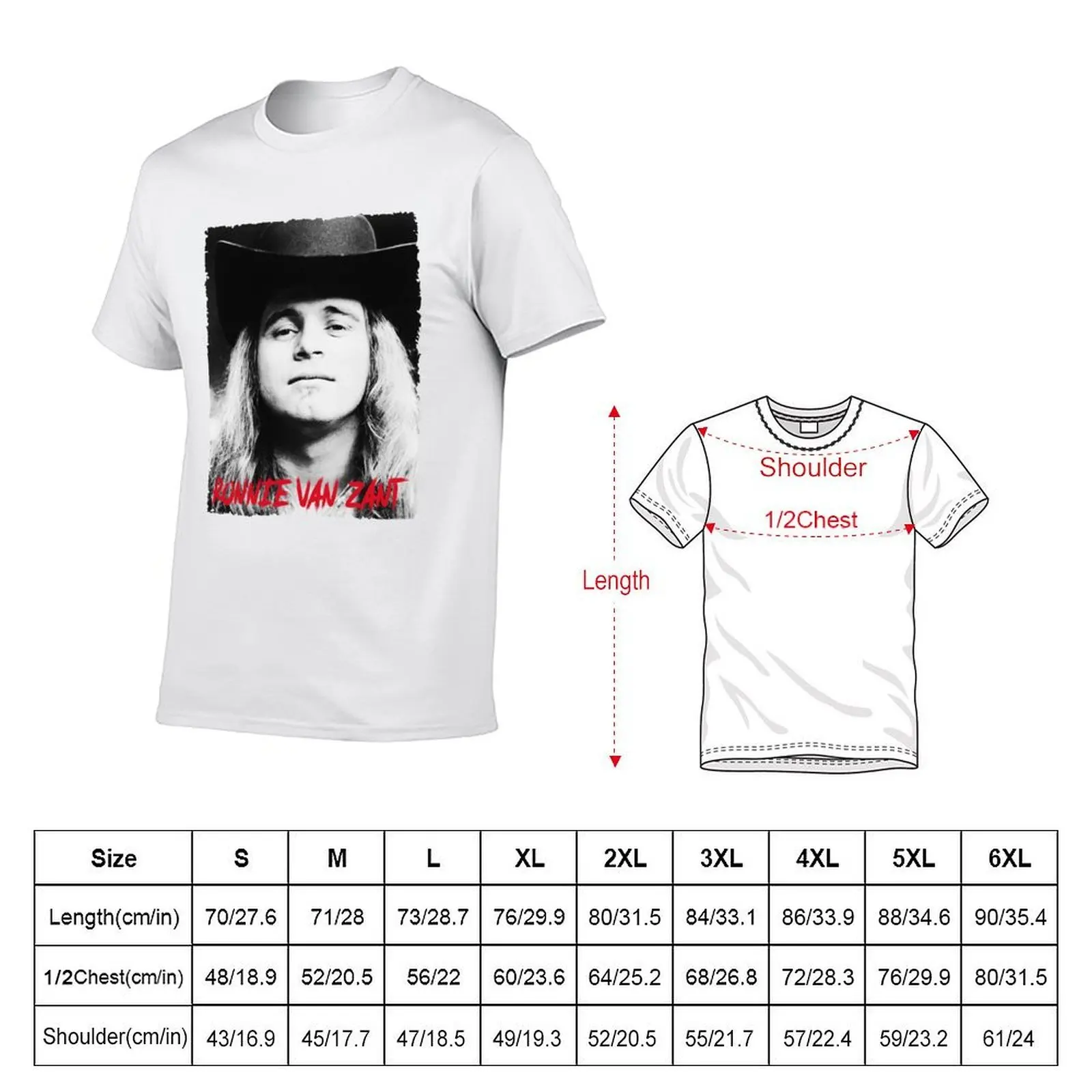 Ronnie Van Zant T-Shirt t shirt for man 100 percent cotton t shirts with prints t shirt man casual T-shirt