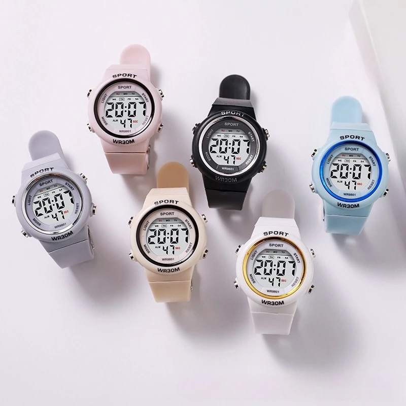 Electronic watch, multi-function alarm clock for students and children, high-value academic style electronic watch