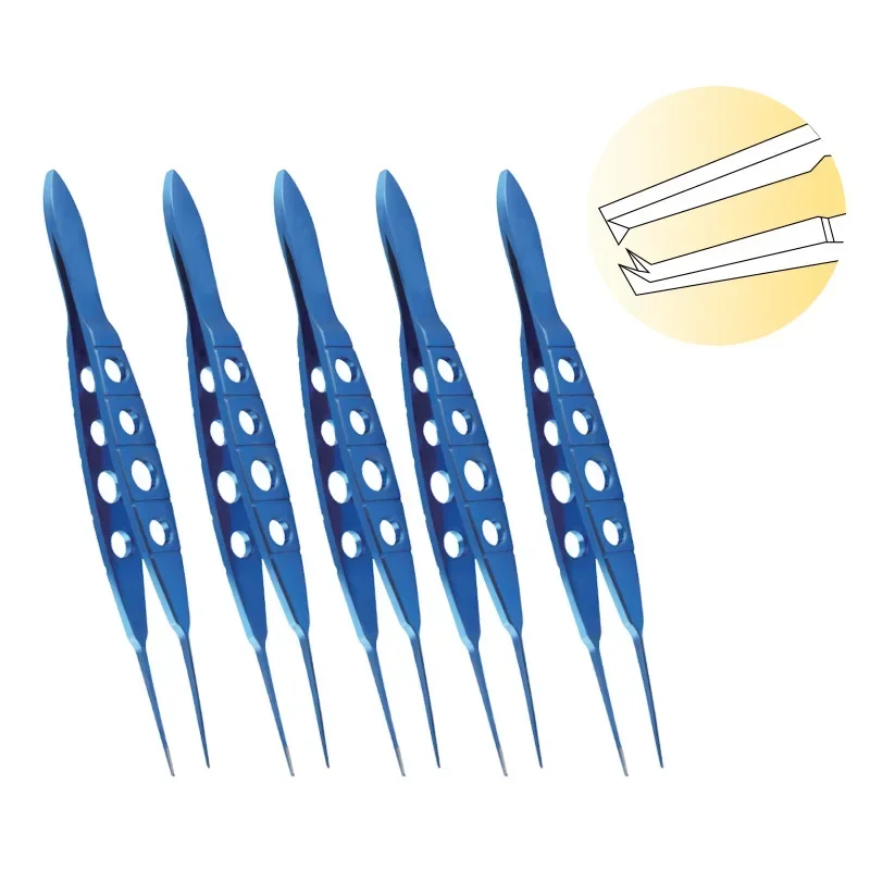 Tying Platform Ophthalmic Forceps Toothed Forceps Titanium Alloy Flat Handle Tweezers Ophthalmic Instrument