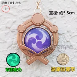 2024 Anemo Electro Geo Dendro luminous Vision Pendant Anime Genshin Impact Mondstadt Liyue Inazuma Sumeru keychain Accessories