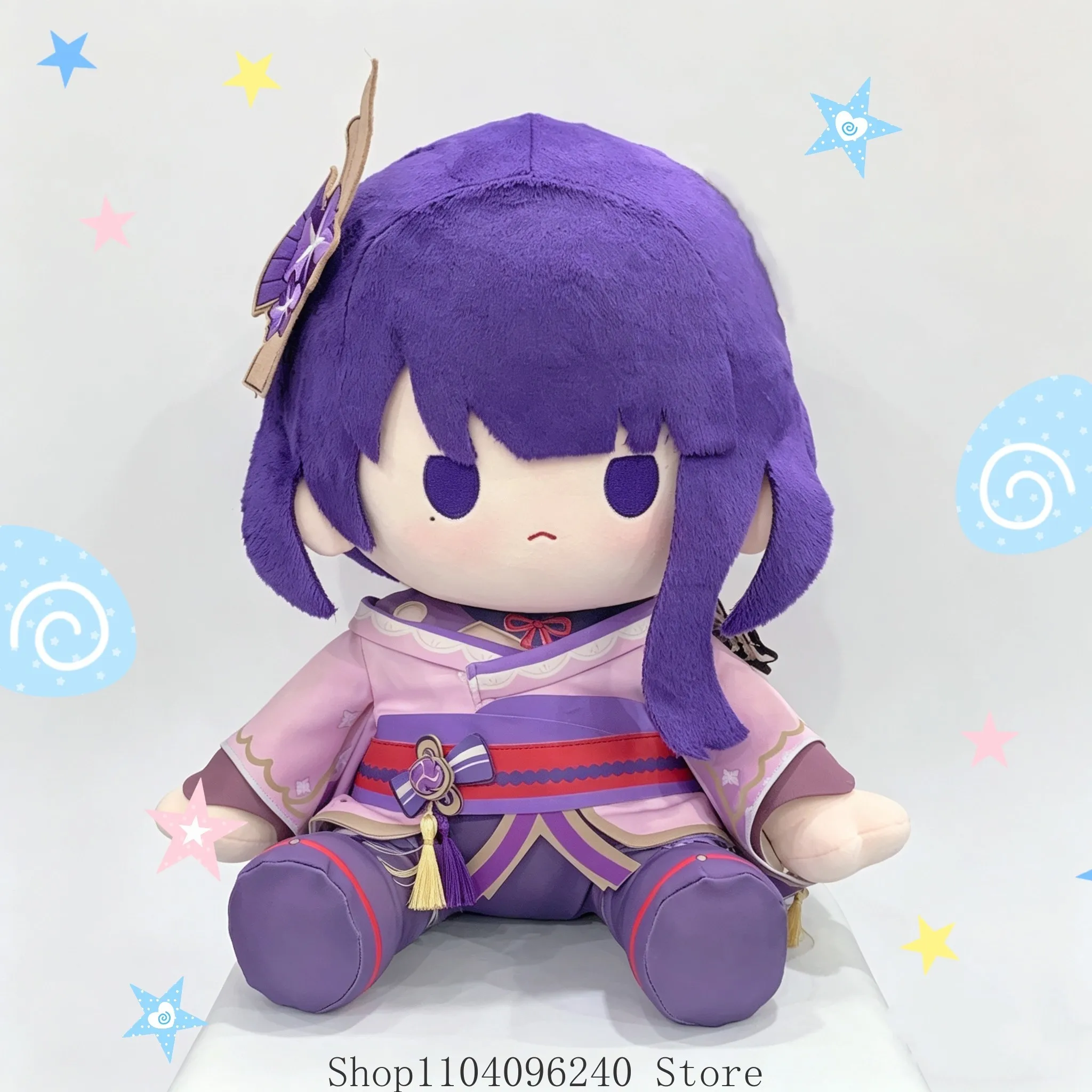 

Genshin Impact Raiden Shogun 40cm Anime Sitting Posture Figure Idol Plushies Pillows Birthday Gift Pillow Cosplay Gift