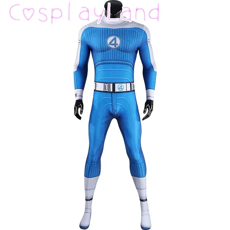 رائعة 4 شيء تأثيري حلي شيء بذلة كرنفال هالوين شيء ازياء خارقة الأزرق Zentai ارتداءها حجم كبير #6