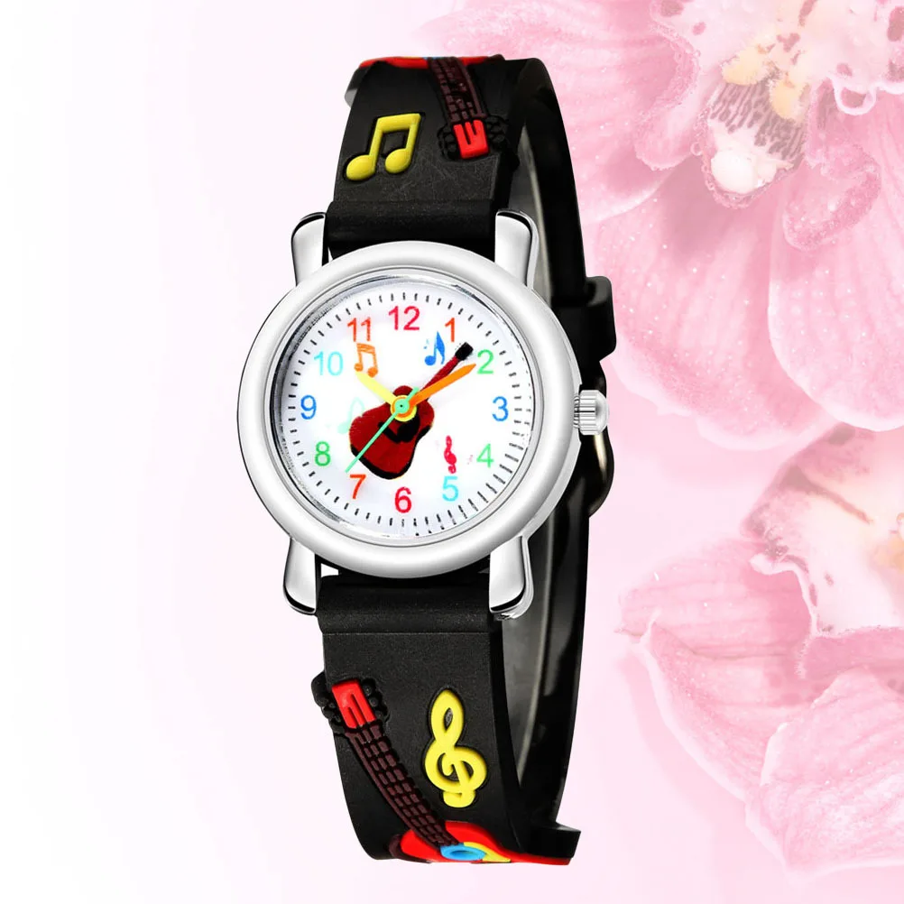 ساعة بنمط الجيتار الأسود، ساعة يد أنيقة ومريحة للطلاب، هدية عيد ميلاد