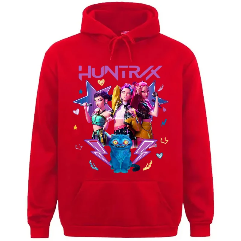 Bluza KPop Demon Hunters Huntrix Męska Damska Harajuku Modna Bluza z Długim Rękawem Unisex Luźna Bluza Dresowa Prezent dla Fanów