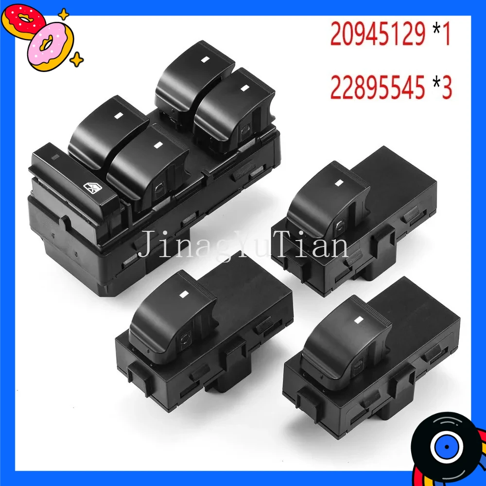 

4pcs Electric Power Window Control Switch Button Parts for Chevrolet Silverado 1500 2500 3500 Traverse 2009-2014 Car Accessories