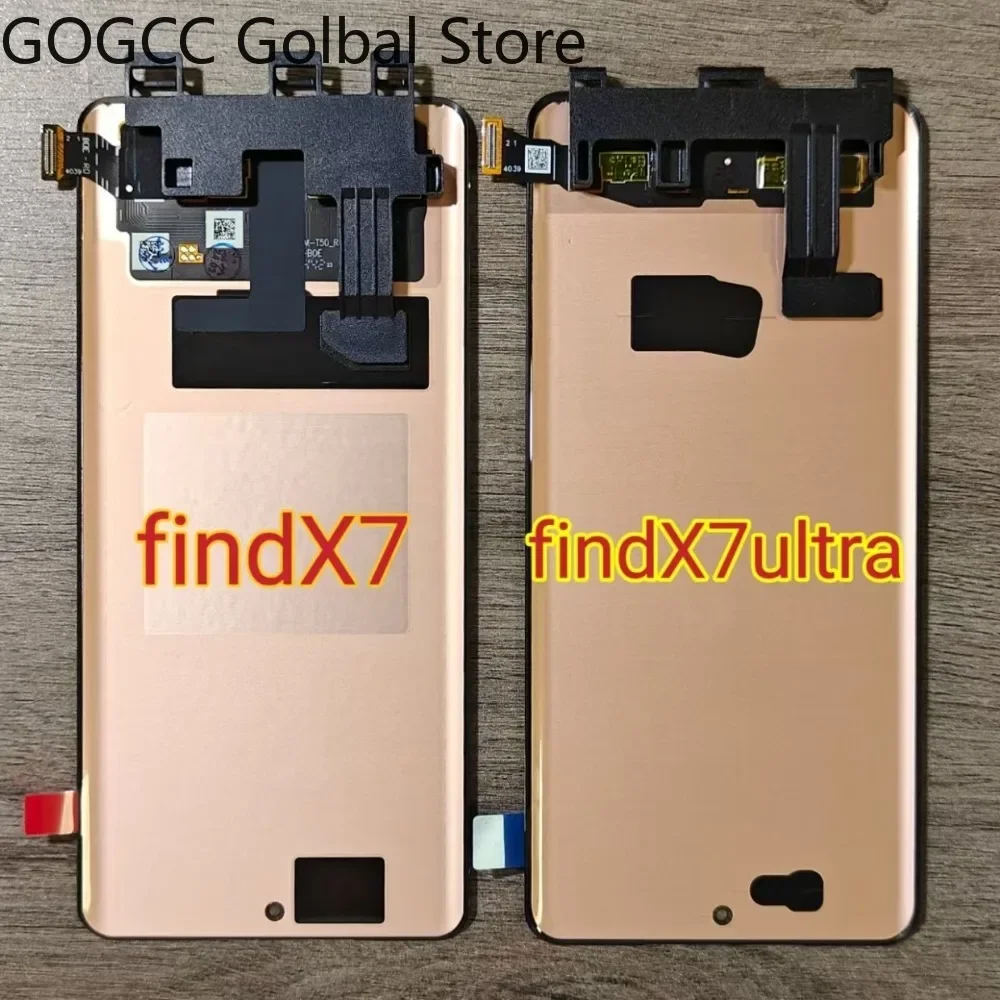 For OPPO Find X7，X7 Ultra 5G AMOLED Phone LCD Display - with fingerprint Touch Screen Digitizer Assembly PHY110，PHY120 Replace