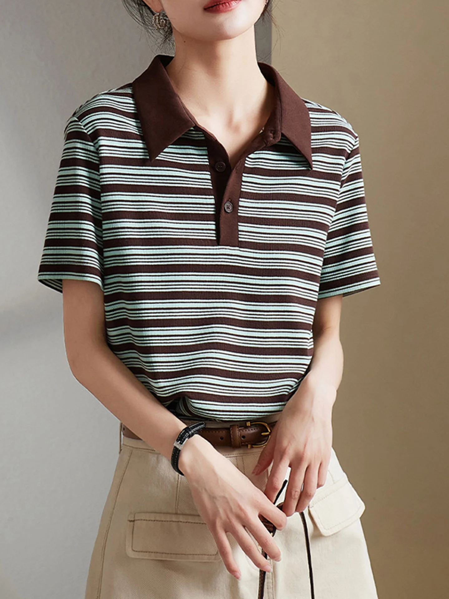 

Летняя полосатая футболка Ne ort Sve, свободная женская повседневная футболка с высокой талией, длинные брюки, ансамбль