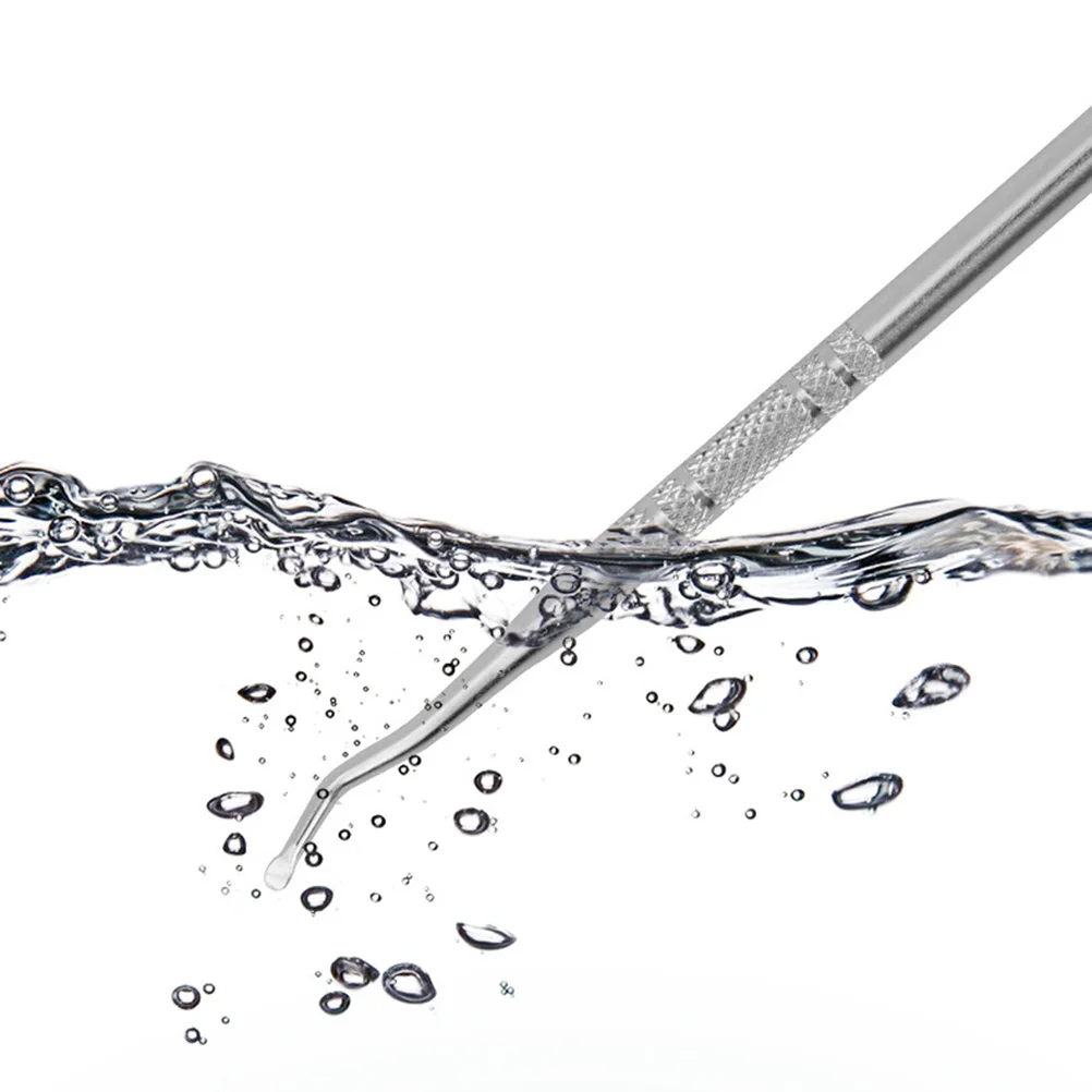 1 Set Stainless Steel Double-Side Cuticle Remover Spoon Nail Pusher Tool Home Salon Use Nail Cleaner Kit Cuticle Peeler Scraper