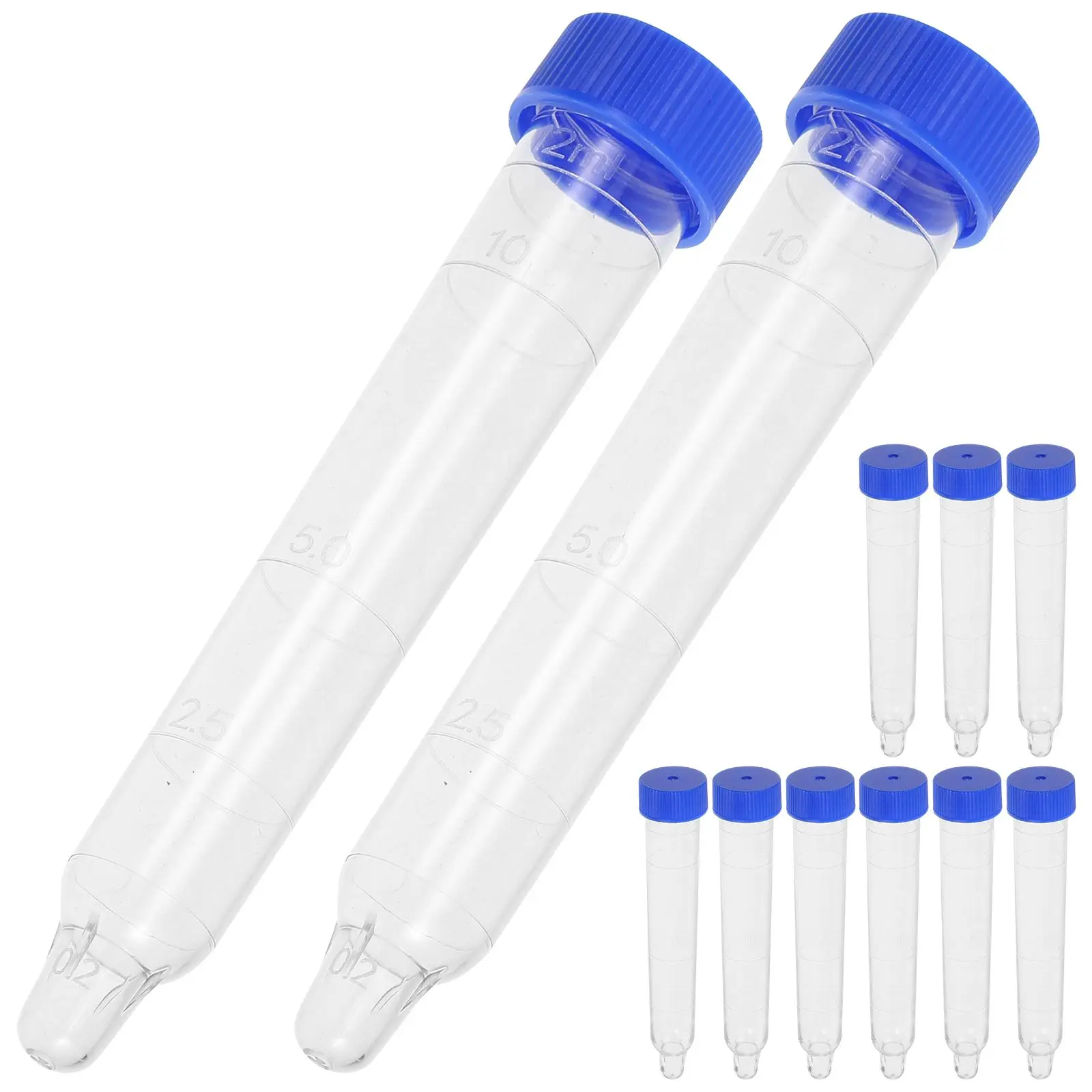 50pcs Sediment Test Tubes 12ml Screw Cap Collection Cups Sample Storage Efficient Sedimentation Accurate Measurement Transparent