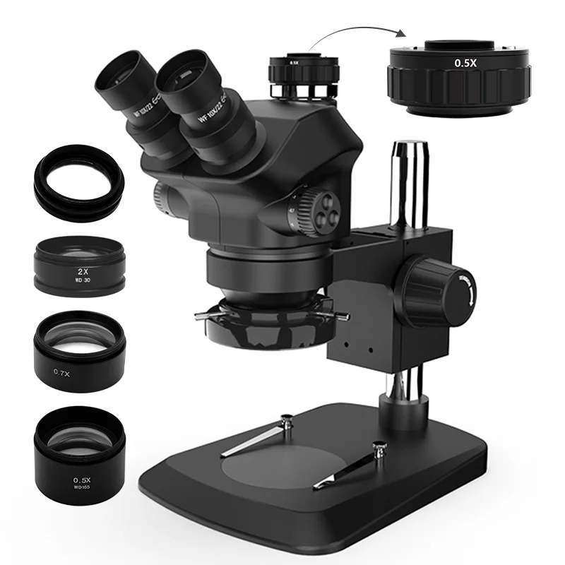 Kailiwei 750x 100x 7050 Laboratório Óptico Industrial Zoom Trinocular Microscópio Estéreo Simul-focal Pcb Reparação Retrabalho Soldagem
