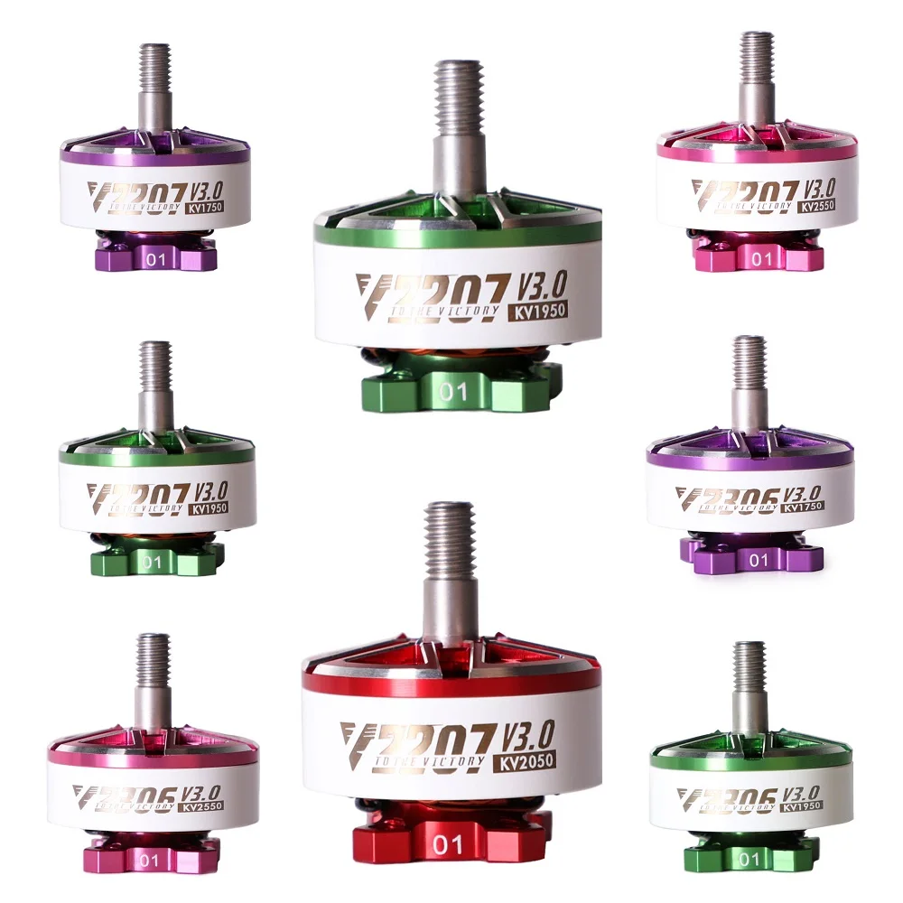 

4 шт. T-motor Velox V2207 /V2306 V3 1750KV 1950KV 2050KV 6S / 2550KV 4S Motor tanpa sikat for drone gaya bebas FPV Quadcopter RC