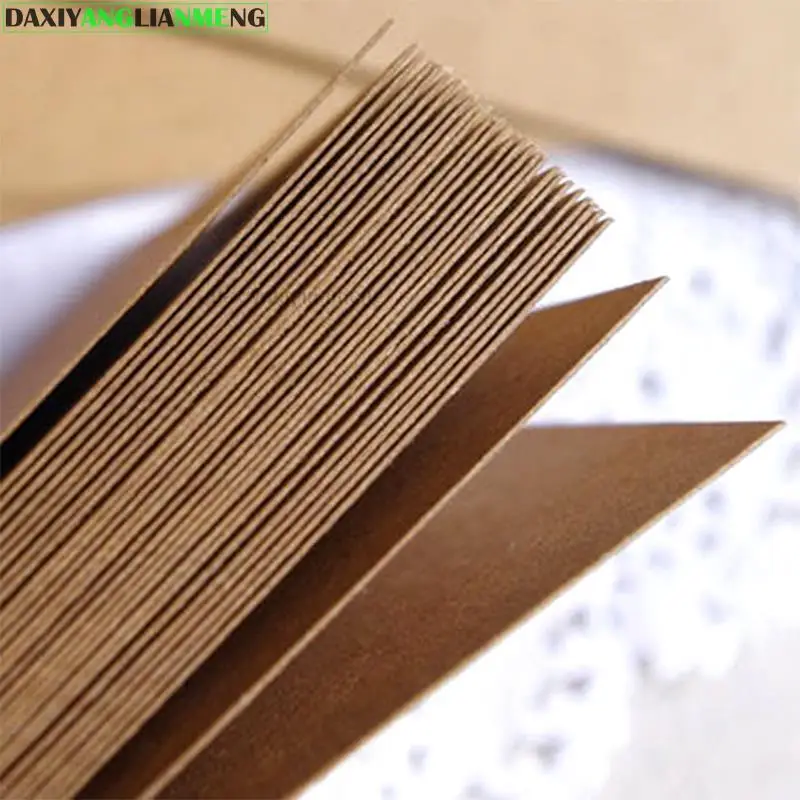 100pcs/lot A6 Size 10 X 15cm Kraft Paper 350gsm Card paper, DIY  Gift Packing Cardboard Paper Blank Postcard