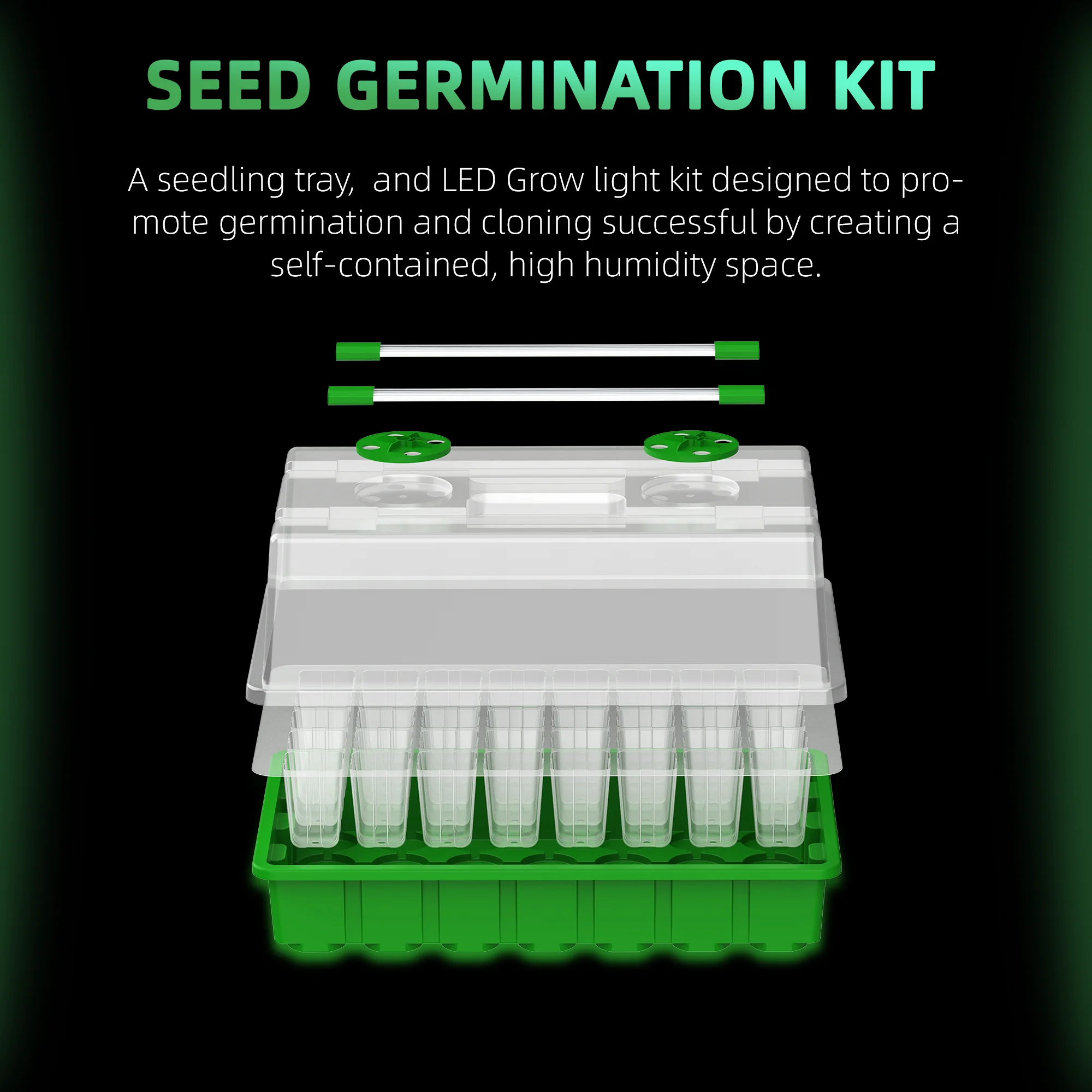 Plateaux de démarrage pour plantes, kit de démarrage, pour semis, avec 40 cellules, pour serre légère