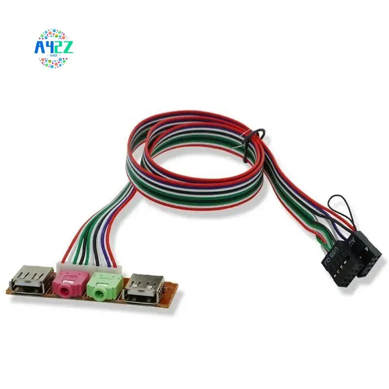 A42Z-PC Computer USB Port Audio Headset Microphone Cable Support Front Panel
