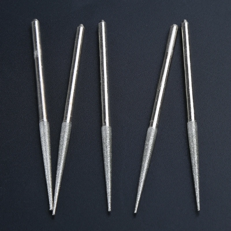 5PCS 3mm Shank Grinding Rods Mini Drill Diamond Grinding for Head Bur Needle Engraving Carving Polishing Glass Bit Drop Shipping