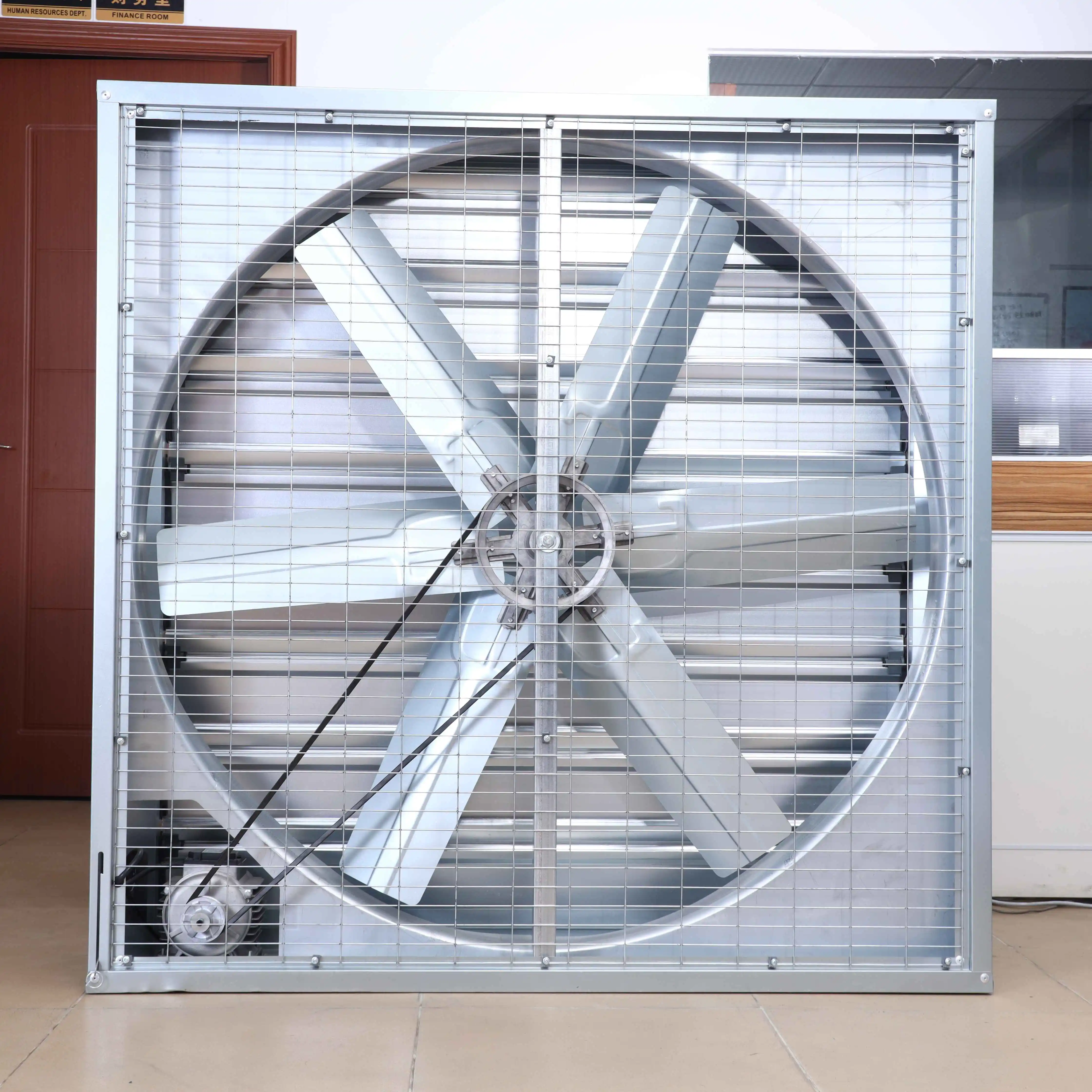 Large 50-Inch Wall Mounted Industrial Axial Flow Exhaust Fan with High Airflow Ventilation