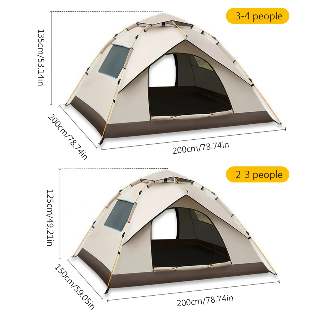 

Automatic Pop-Up Folding Camping Tent,Waterproof & Sun-Protective for Outdoor Camping,Tents & Shelters,Beach, Picnic & Barbecue