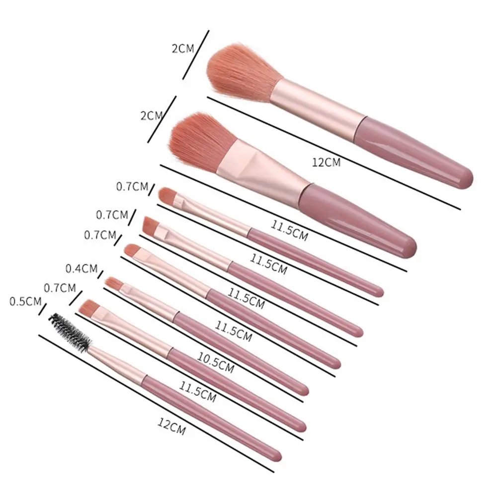 Travel Eyebrow Blush Foundation Blending Highlighter Concealer Brush Makeup Brush Set Eye Shadow Brush Loose Powder Brush