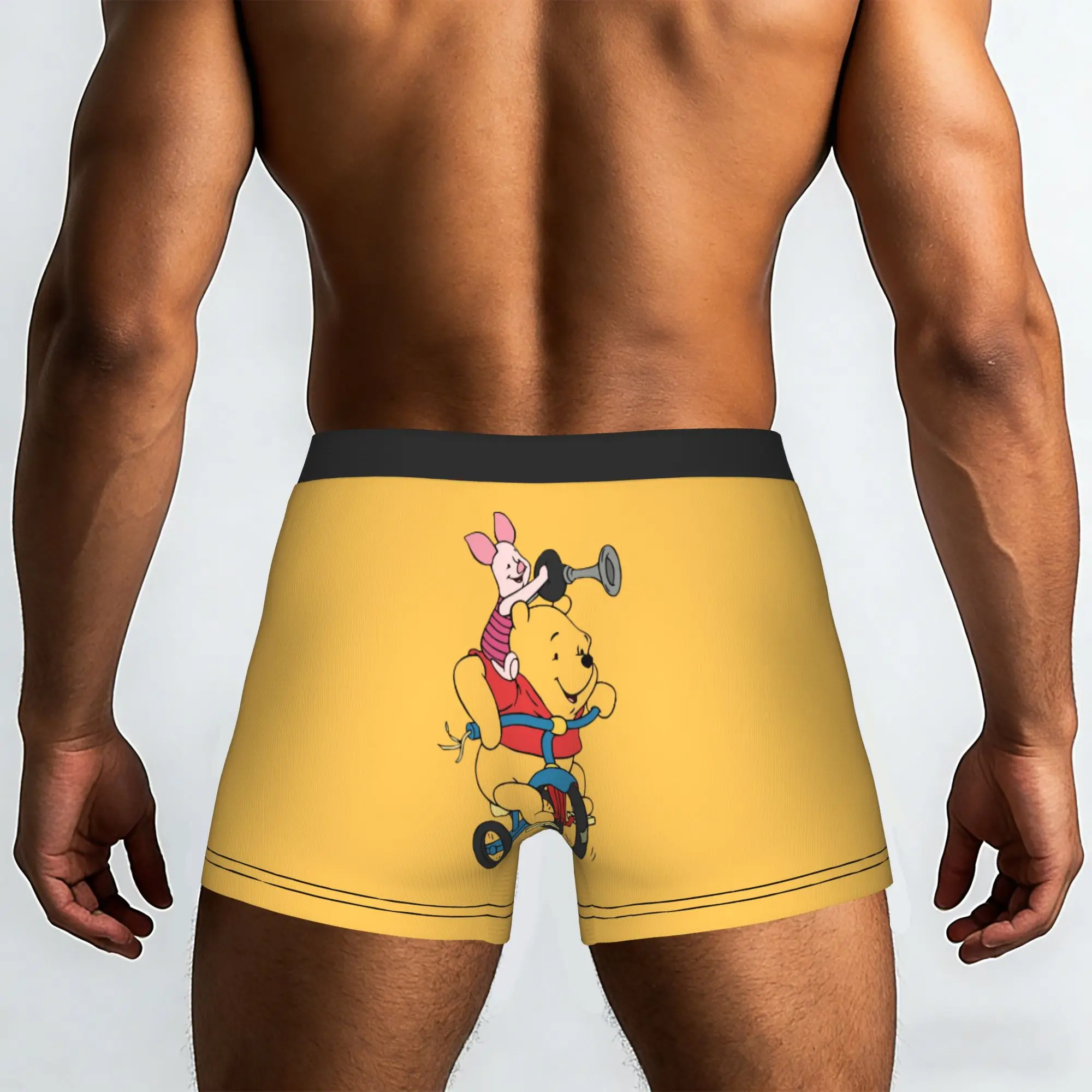 Custom My Friends Cartoon T-Tigger Pooh Underwear Men Stretch  Boxer Briefs Shorts Panties Soft Underpants For Male