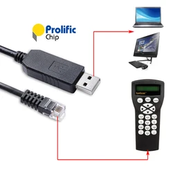 Prolific USB RS232 Serial to RJ12 6P6C PC Link cable for Connecting Skywatcher Synscan Hand Control to PC and Firmware Updating