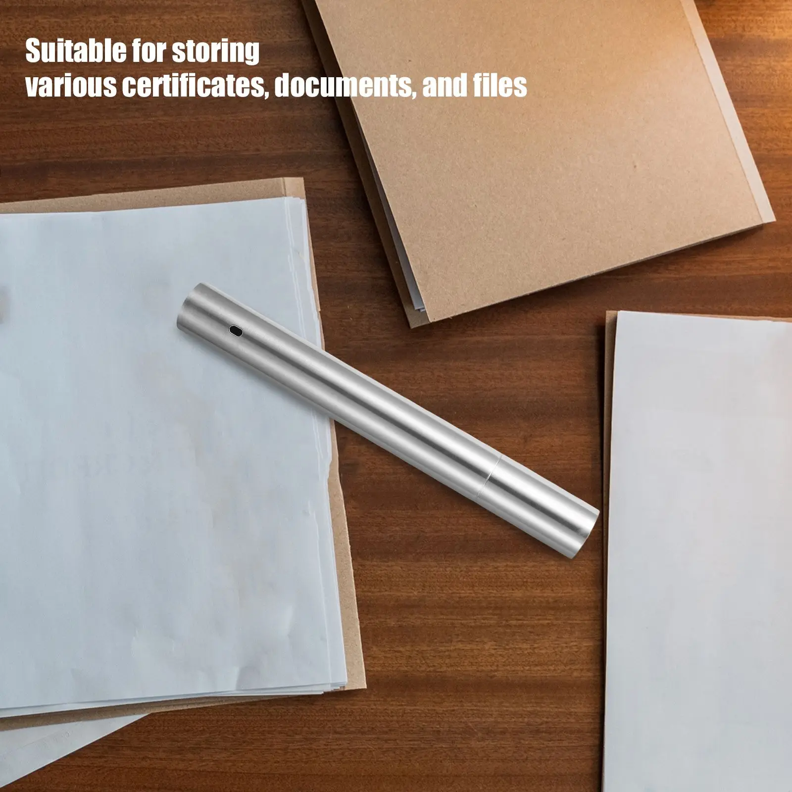 Intrekbare documentopslagbuis Werk Baby RVS certificaatweergave