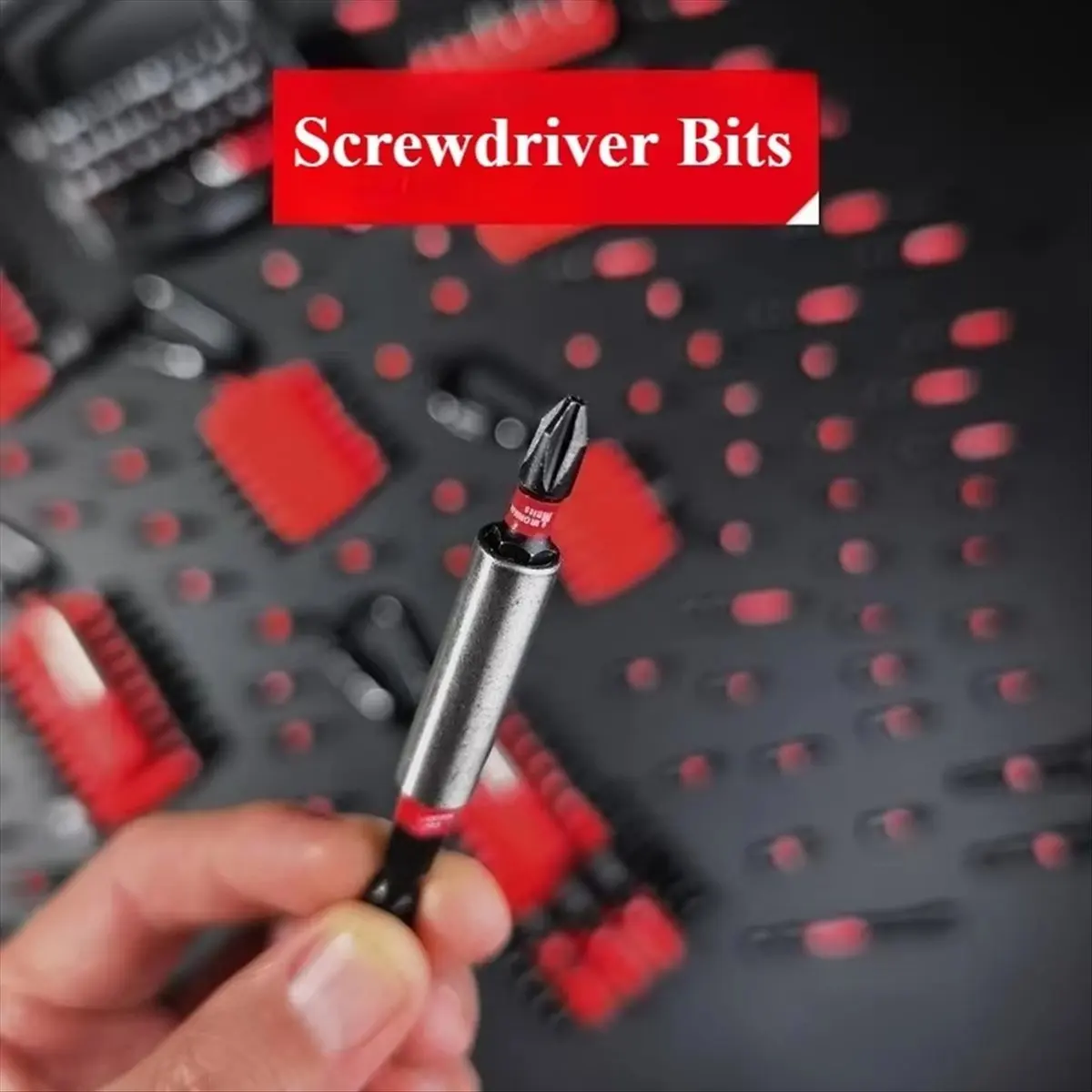 ABFW 22Pcs Impact Screwdriver Bits Key Set Anti-Slip Multi Driver Potable Magnetic High Torque Bit Holder Drill Tool