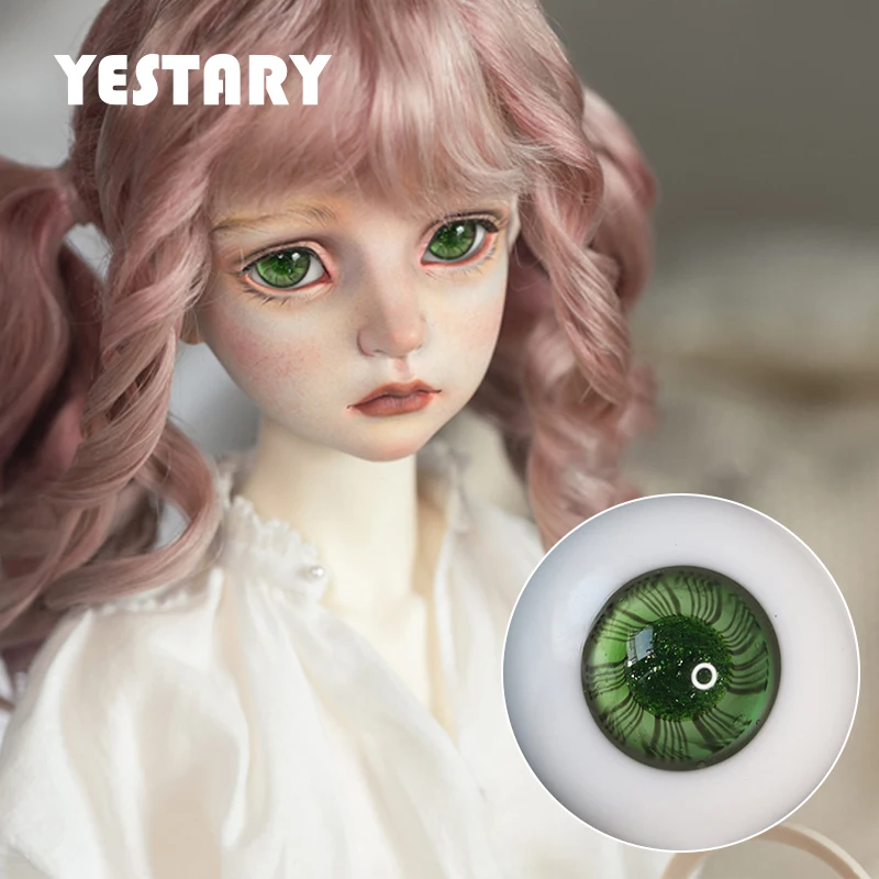 YESTARY Glass BJD Eyes Toys Dolls Accessories Eyes Toy Green Series Eyes DIY Fashion Doll Toy 14MM 12MM BJD Doll For Girls Gifts