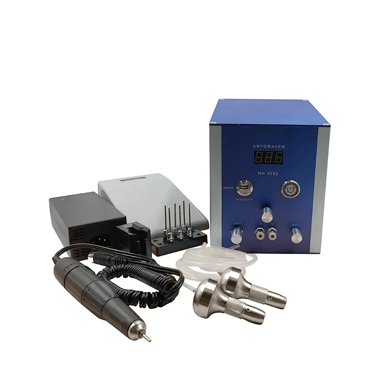 

Jewelry Making Machine Metal Engraver the Third Generation Dual Heads Pneumatic Engraving Machine