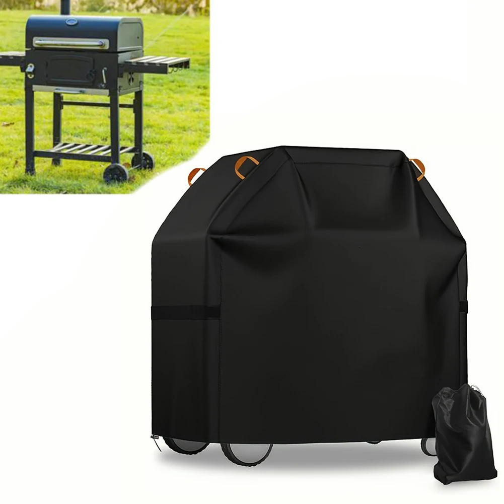 

600D BBQ Grill Cover: Waterproof, UV-Resistant With Reflective Handles BBQ Cover Outdoor Rain Protective Barbecue Cover