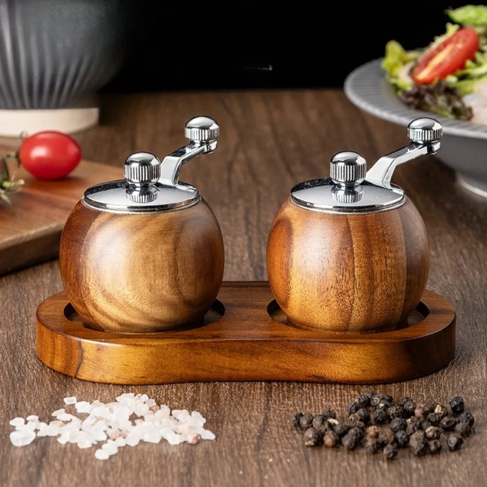 

Mini Hand Crank Ceramic Core Pepper Grinder Ball Salt Spice Mill Kitchen Tool