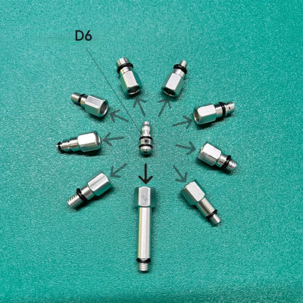 13PCS Bike Hydraulic Brake Bleed Connector Kit Brake Oiling Joint D8 D6 D2 M5 M6 Aluminum Alloy Adapterconnector Screws