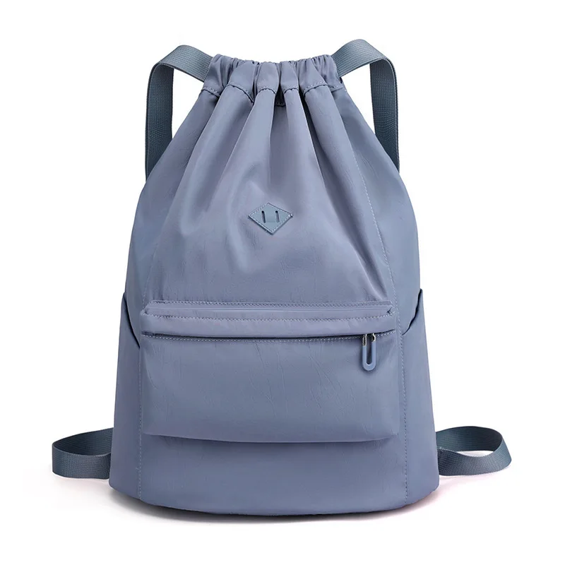Tragbarer Damen-Rucksack mit Kordelzug, leichter Herren-Reise-Tagesrucksack, wasserdichte Nylon-Einkaufstasche, Sport-, Wander- und Schwimmrucksack