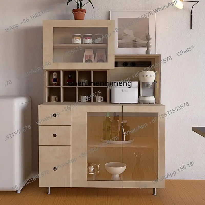 

Ocean plate multi-functional storage glass side cabinet modern simple small villa side cabinet