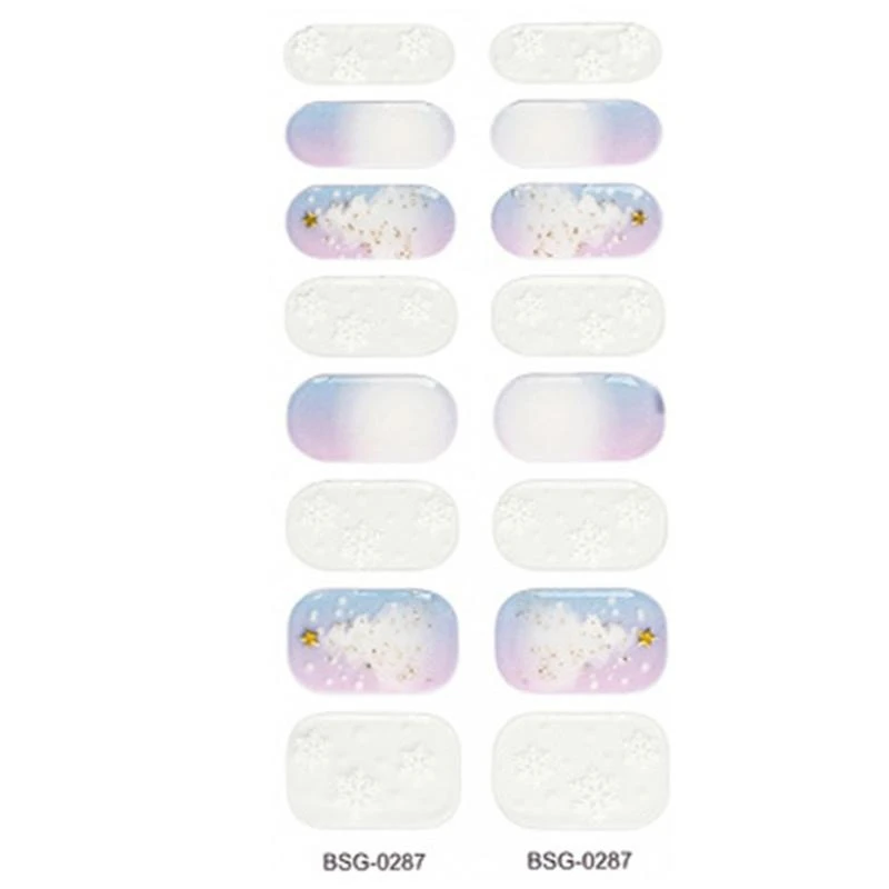 Semi Cured Gel Wraps Art Stickers for Nails Films DIY Stickers Women T4MB