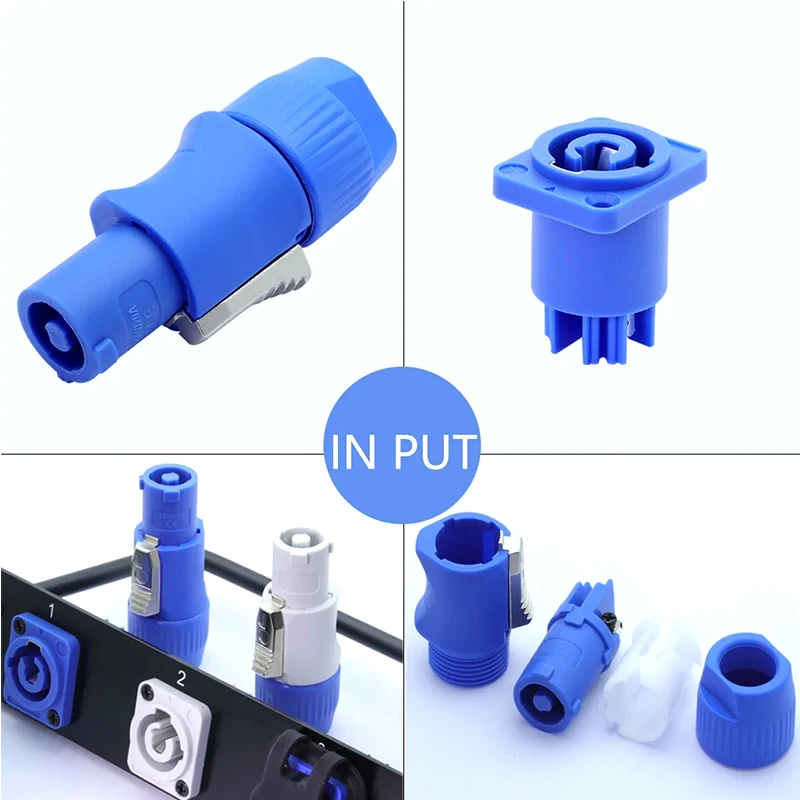 3Pin Industrial Plugs/Socket Male/Female PowerCon Stage Light Power Cable Chassis Panel Plug Audio Connector k