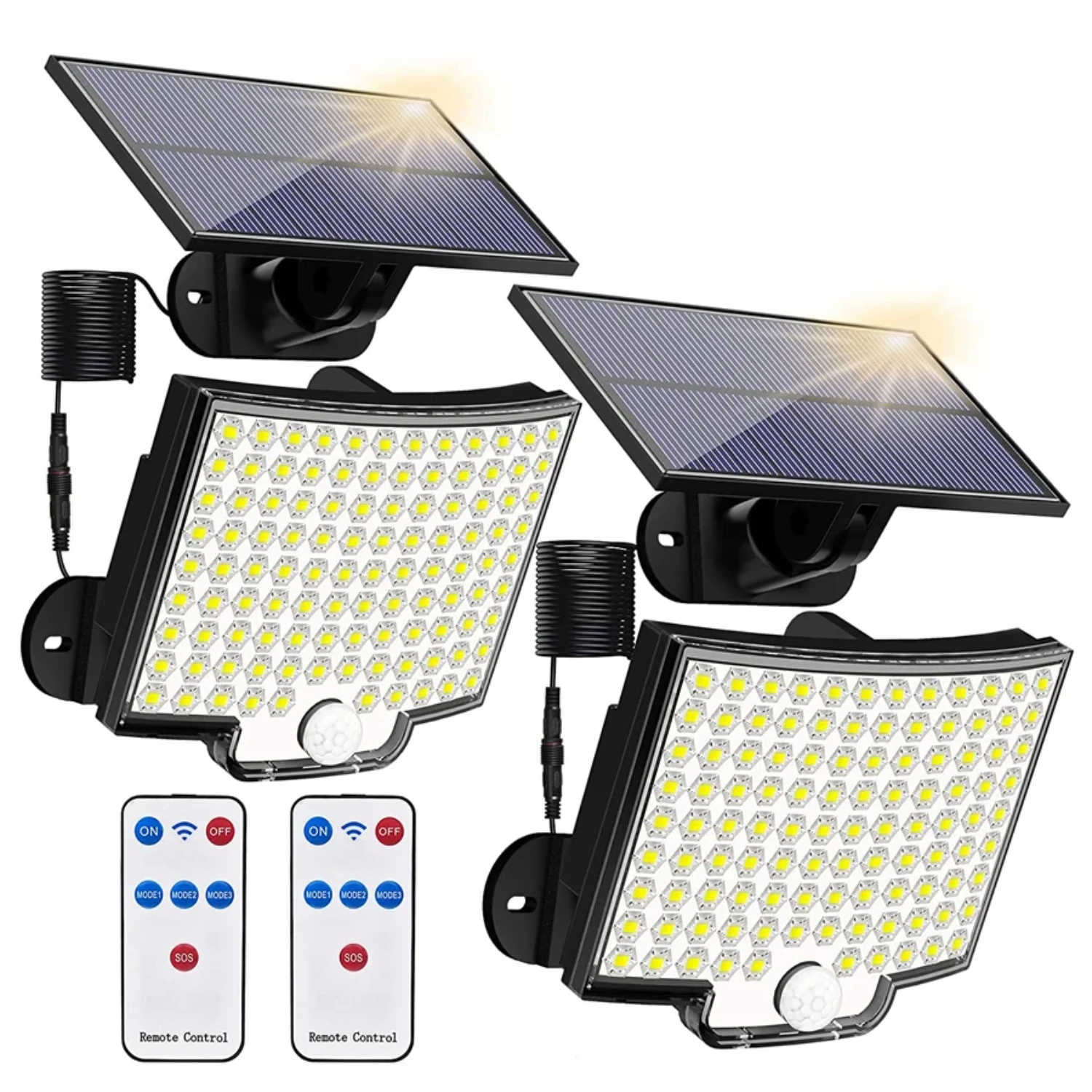 

New 106/318 LED Solar Light Outdoor 328 LED Spotlights IP65 Waterproof Motion Sensor Human Solar Flood Security Lights 3 Modes