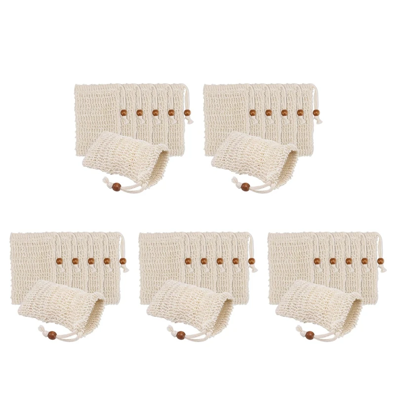 

180 Pack Soap Exfoliating Bags,Soap Saver Made Sisal Mesh Soap Bag Bar Soap Bag With Drawstring For Bath & Shower Use