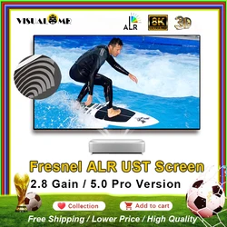 Recentemente Fresnel 5.0 Pro ALR UST Schermo di proiezione Cornice fissa Luce ambientale che rifiuta Ideale per proiettore a lancio ultra corto 4/8K 3D