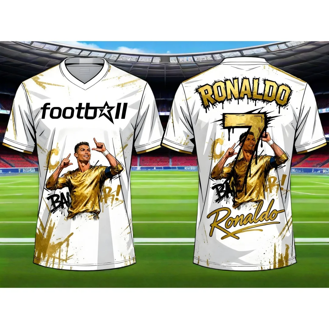 

Ronaldo No. 7 football jersey 2025 new sports jerseys Autumn Sports Dry Quickly Men's T-Shirt Children's Clothing Tee Y2k Woman