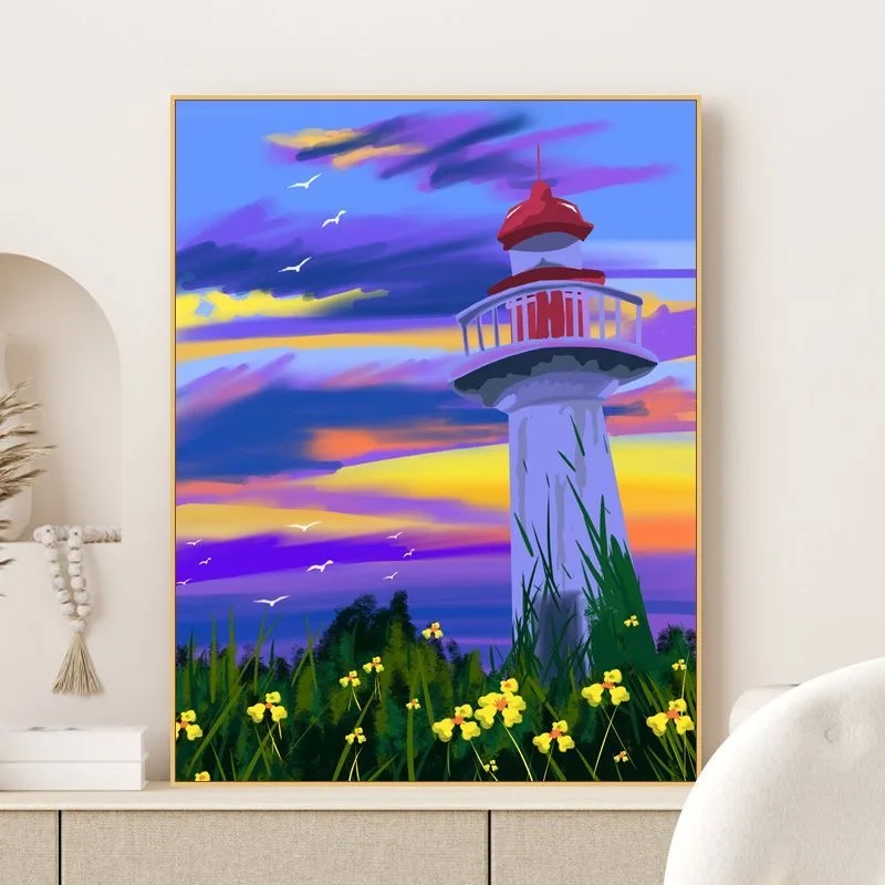 

A-0119 Couple Sun Moon Painting - Romantic Love Art - Bedroom Wall Decor