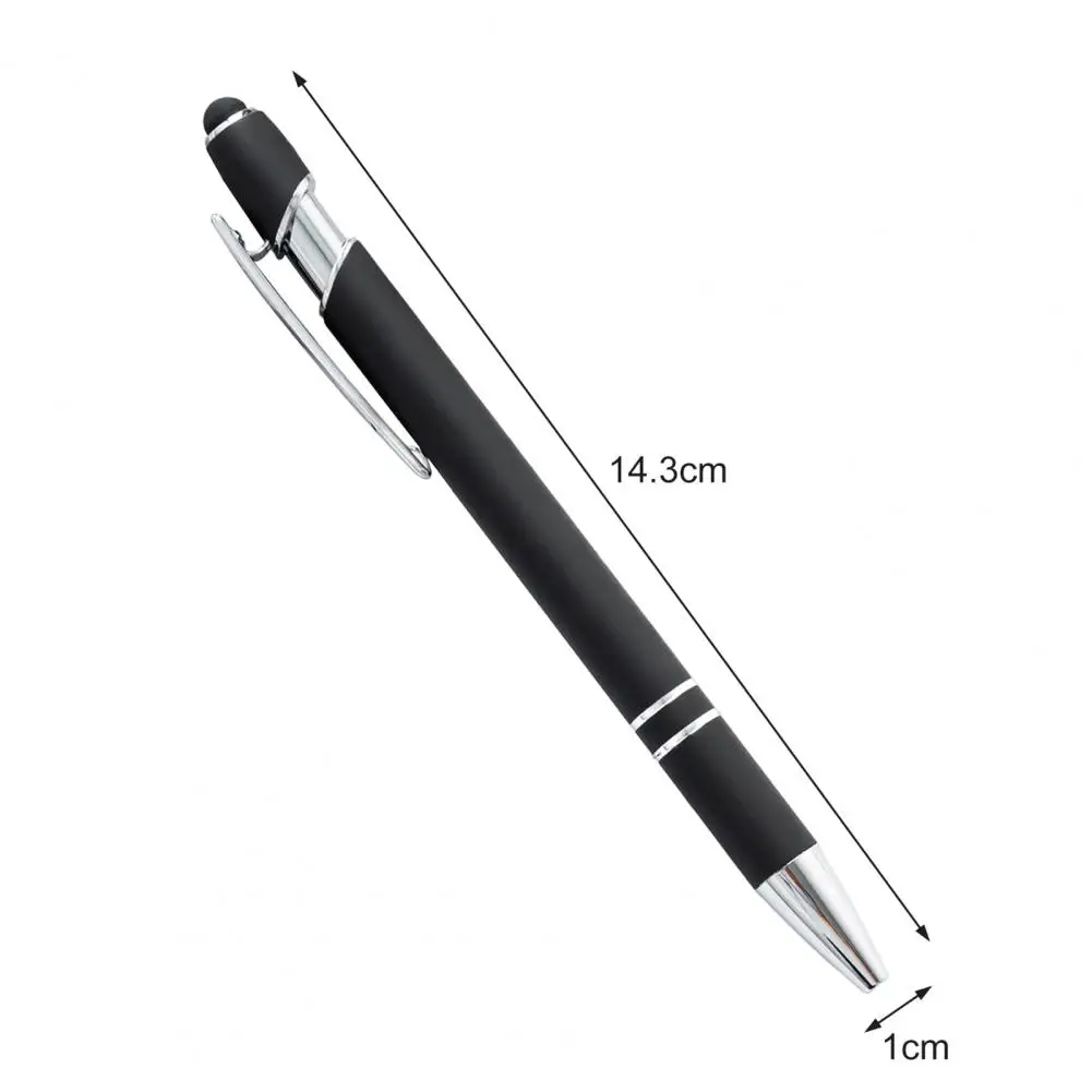 2Pcs 1.0 Nib Refill Replaceable Ballpoint Pen with Clip Ballpoint Pen Metal Aluminum Rod Black Ink Writing Pen Office Supplies