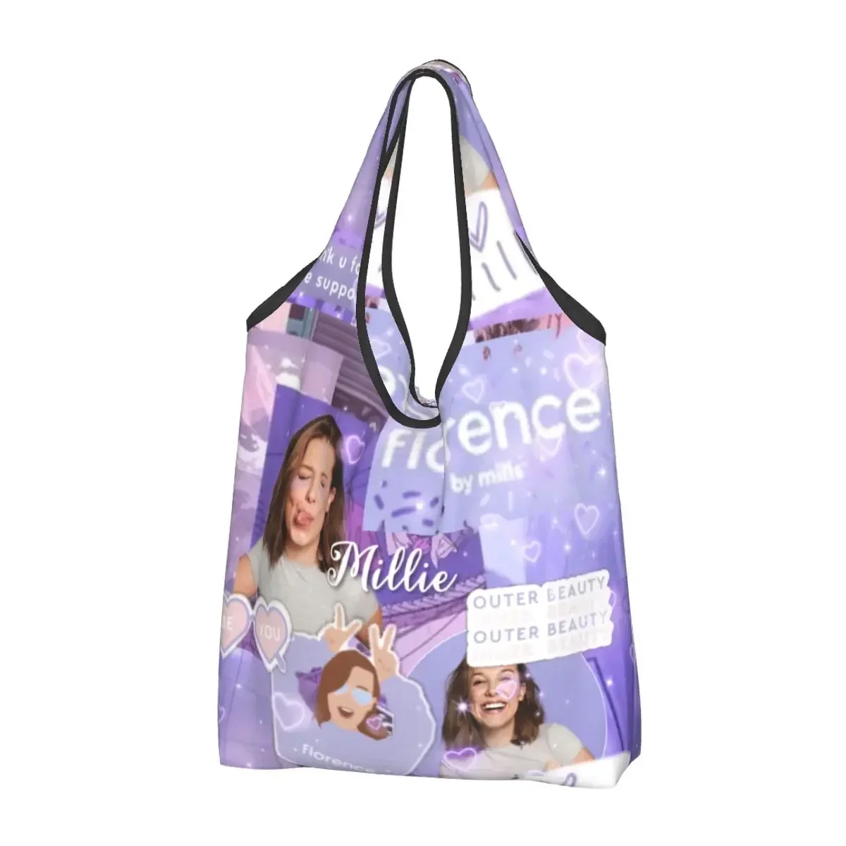 Custom Florence By Mills Shopping Bag Women Portable Large Capacity Grocery Shopper Tote Bags