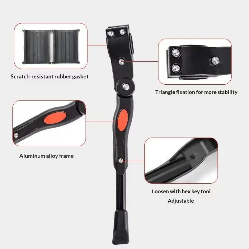 22 24 26 Inch Mountain Bike Kickstand Adjustable Side Support Bicycle Parking Stand view 5